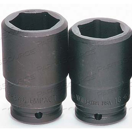 16-624 WILLIAMS SOCKET, 3 INCH OAL, SAE, DEEP IMPACT, 3/4 INCH DRIVE, 3/4 INCH 