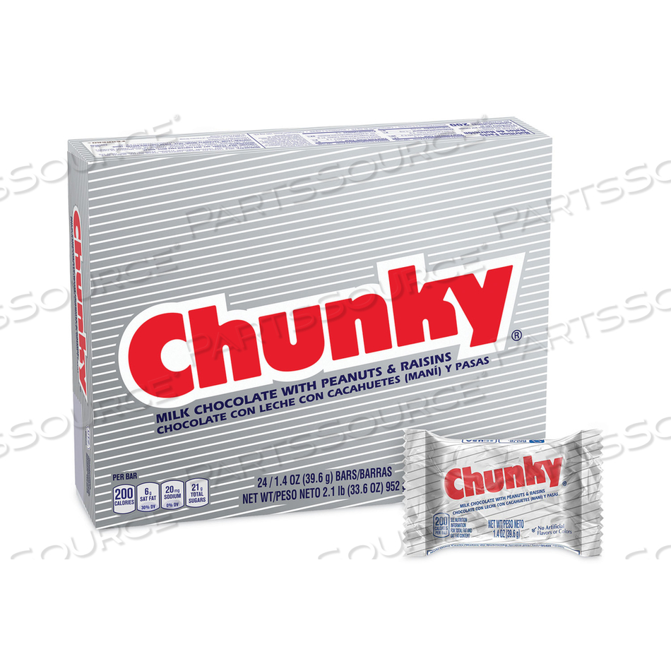 CHUNKY BAR, INDIVIDUALLY WRAPPED, 1.4 OZ, 24/BOX 