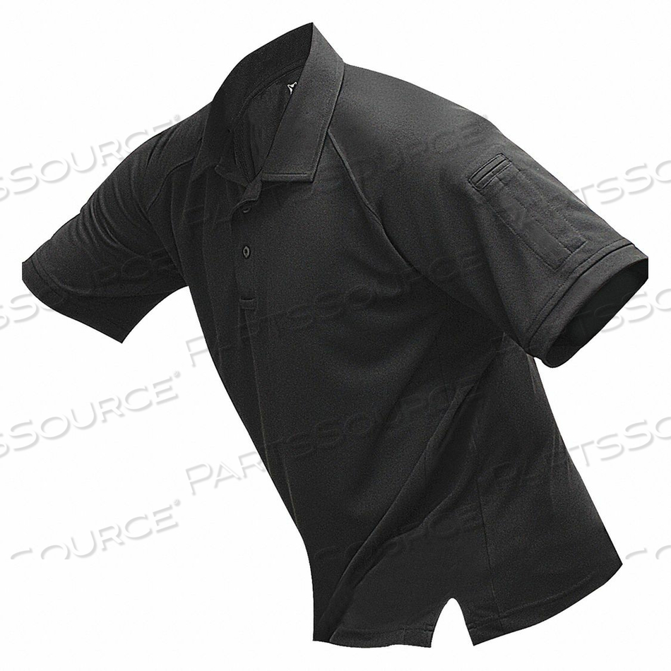 MENS TACTICAL POLO BLACK SHORT SLEEVE XL by Vertx