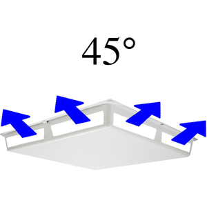 COMMERCIAL 45 MAGNETIC DIFFUSER COVER 24" X 24", FITS 1" DROP CEILING GRID SYSTEMS by Elima-Draft Incorporated