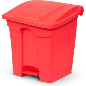 FIRE RETARDANT STEP ON CONTAINER, 8 GALLON, RED by Toter