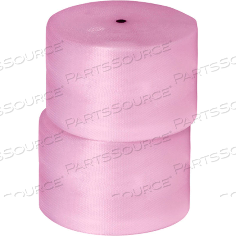 ANTI-STATIC BUBBLE ROLL 24" X 250' X 1/2", PERFORATED, PINK, 2/PACK by Box Packaging Inc