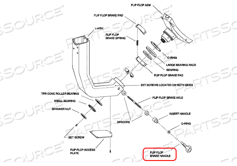 LOW PROFILE AID HANDLE by OEC Medical Systems (GE Healthcare)