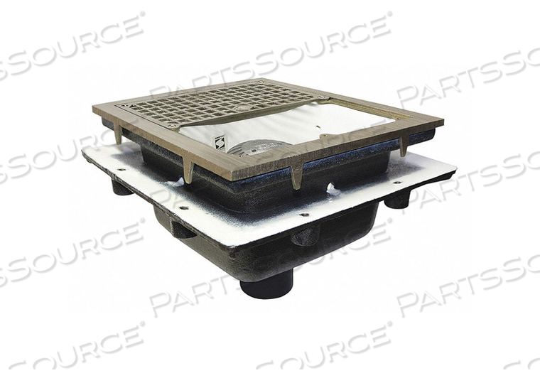 FLOOR DRAIN HALF GRATE LID NO HUB by Jay R. Smith Mfg. Co FLOOR DRAIN HALF GRATE LID NO HUB by Jay R. Smith Mfg. Co