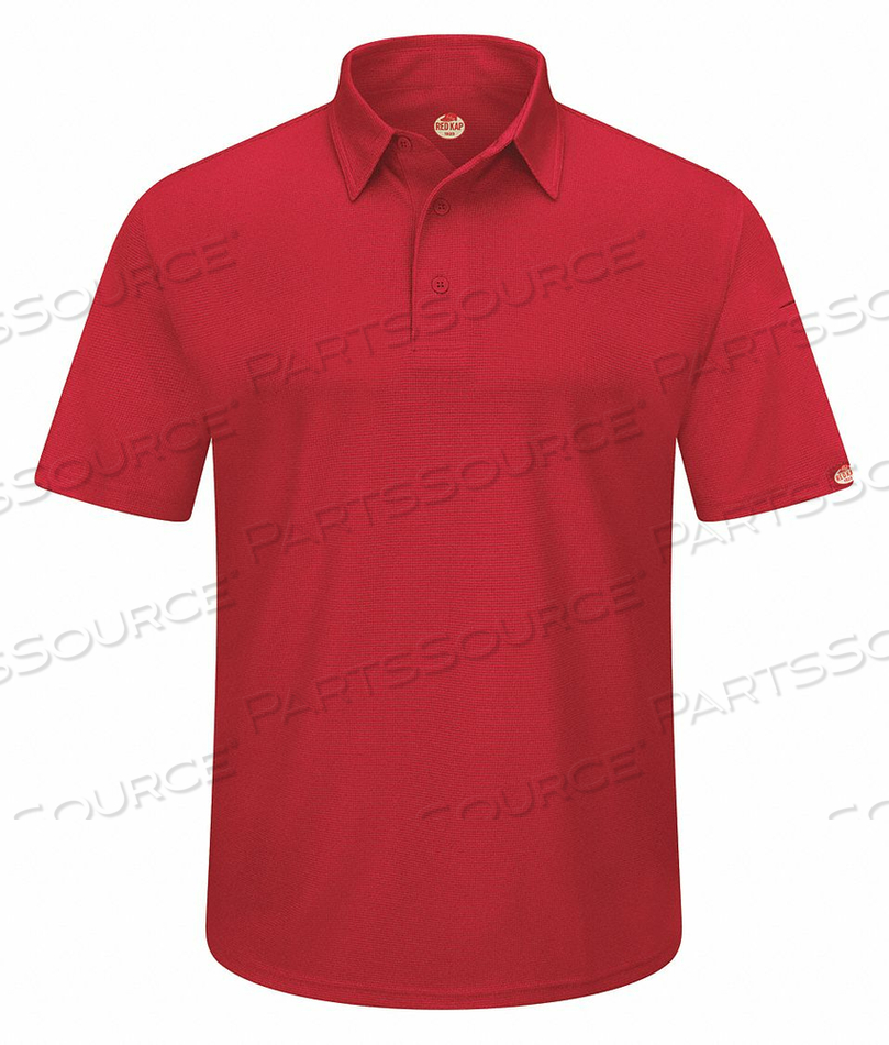 SHORT SLEEVE POLO SZ L RED POLYESTER by VF Imagewear, Inc.