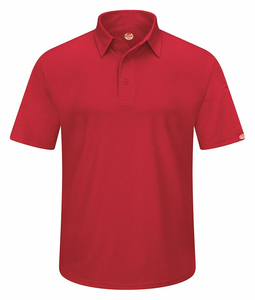 SHORT SLEEVE POLO SZ L RED POLYESTER by VF Imagewear, Inc.
