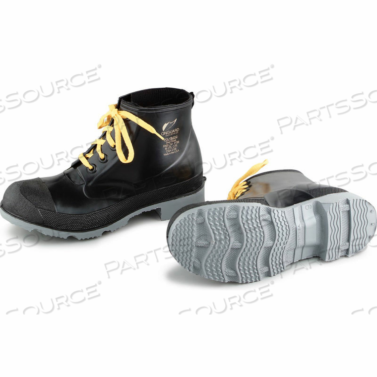 MEN'S BOOT, 6" POLYBLEND BLACK STEEL TOE W/CLEATED OUTSOLE, PVC, SIZE 11 by Dunlop