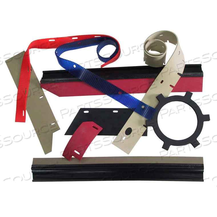 FRONT REPLACEMENT BLADE, RED GUM 3-1/2" X 3/8" X 58-5/8" 10 HOLES/18 SLOTS by Haviland Corp FRONT REPLACEMENT BLADE, RED GUM 3-1/2" X 3/8" X 58-5/8" 10 HOLES/18 SLOTS by Haviland Corp