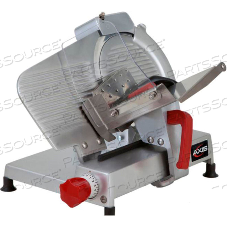 AXIS - MEAT SLICER, 12" BLADE, MANUAL, POLY V-BELT DRIVE SYSTEM by Mvp Group Corporation