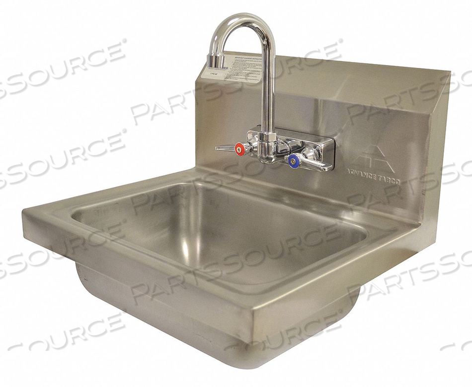 HAND SINK WALL 17-1/4 IN L 15-1/4 IN W by Advance Tabco HAND SINK WALL 17-1/4 IN L 15-1/4 IN W by Advance Tabco