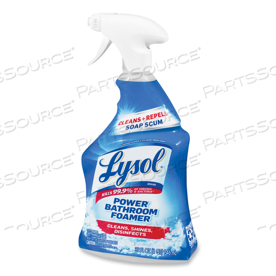 DISINFECTANT POWER BATHROOM FOAMER, LIQUID, ATLANTIC FRESH, 32 OZ SPRAY BOTTLE by Lysol DISINFECTANT POWER BATHROOM FOAMER, LIQUID, ATLANTIC FRESH, 32 OZ SPRAY BOTTLE by Lysol