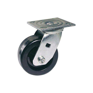 SWIVEL PLATE CASTER 4" POLYOLEFIN WHEEL by Faultless Caster