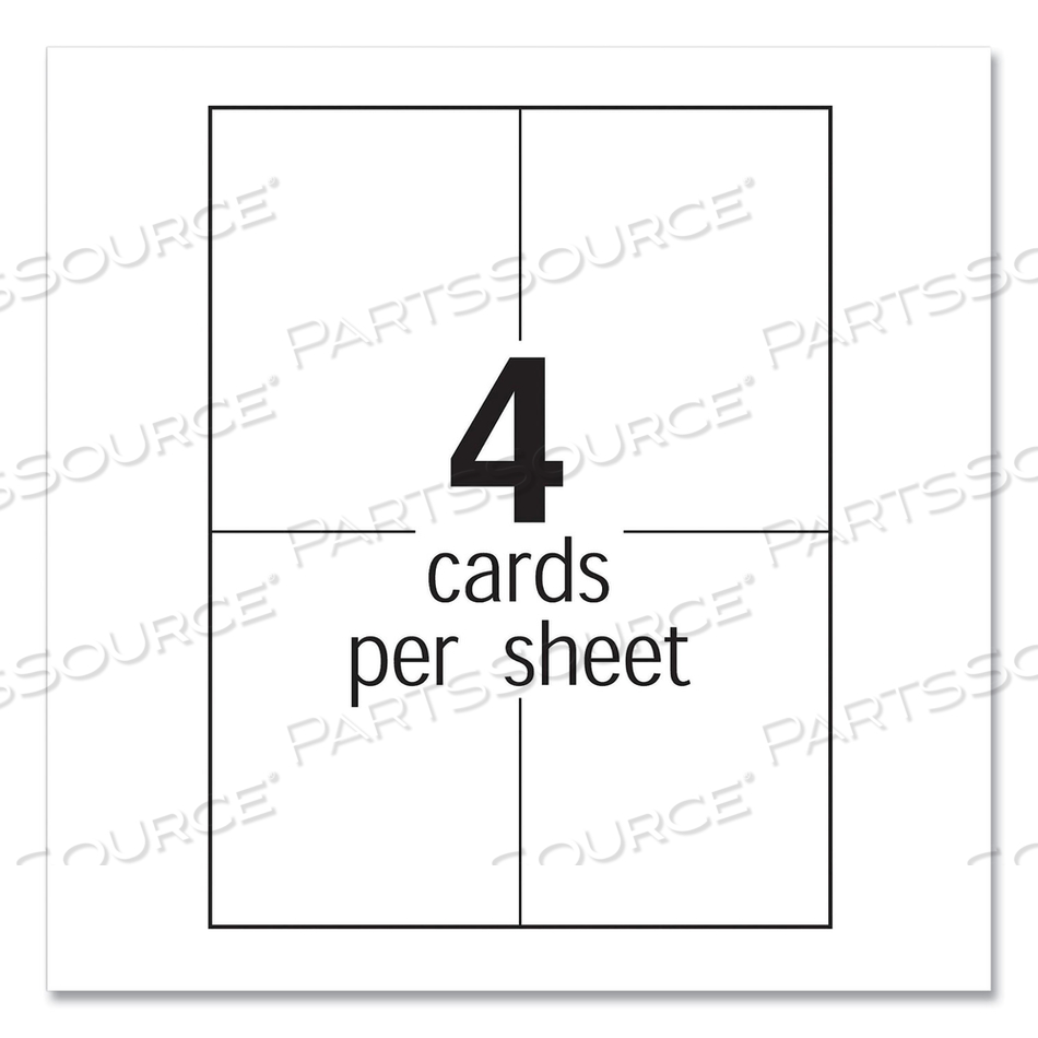 PRINTABLE POSTCARDS, INKJET, LASER, 110 LB, 5.5 X 4.25, BRIGHT YELLOW, 200 CARDS, 4 CARDS/SHEET, 50 SHEETS/PACK 