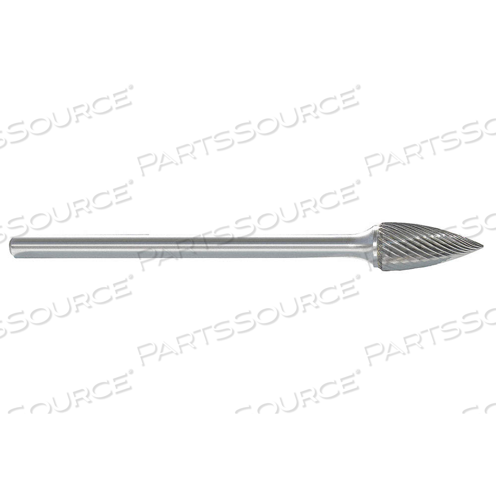 CARBIDE BUR, POINTED-END TREE, SG-1L6, SINGLE CUT, 1/4 IN X 1/2 IN HEAD by Approved Vendor