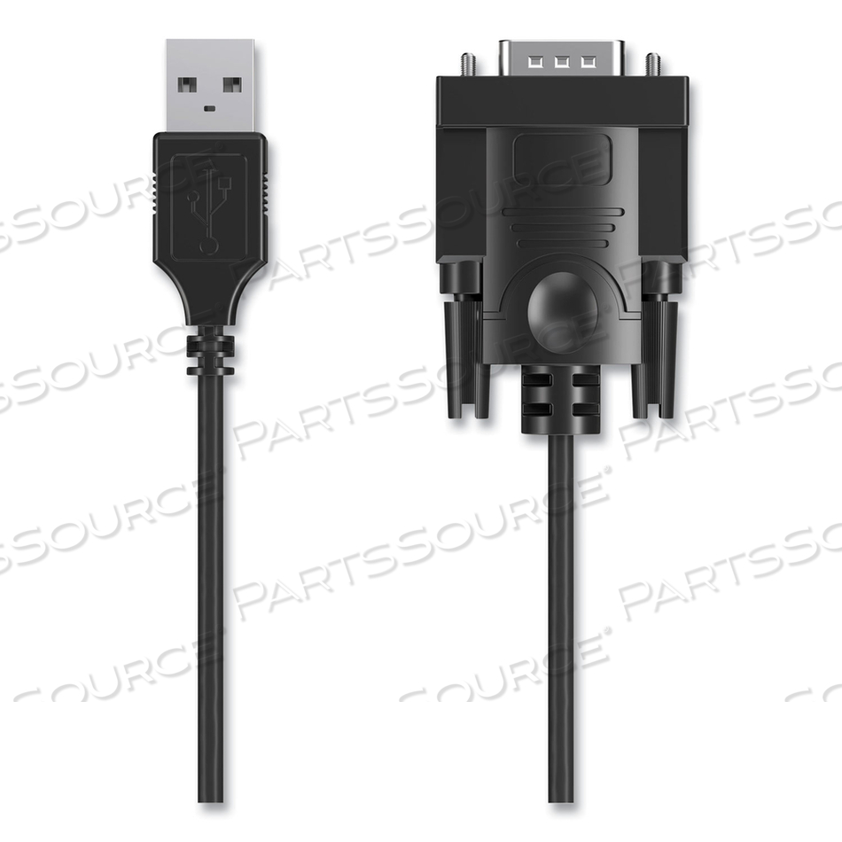 USB TO SERIAL ADAPTER, 1 FT, BLACK 