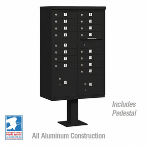 CLUSTER BOX UNIT BLACK 18 DOORS 18 IN W by Salsbury Industries