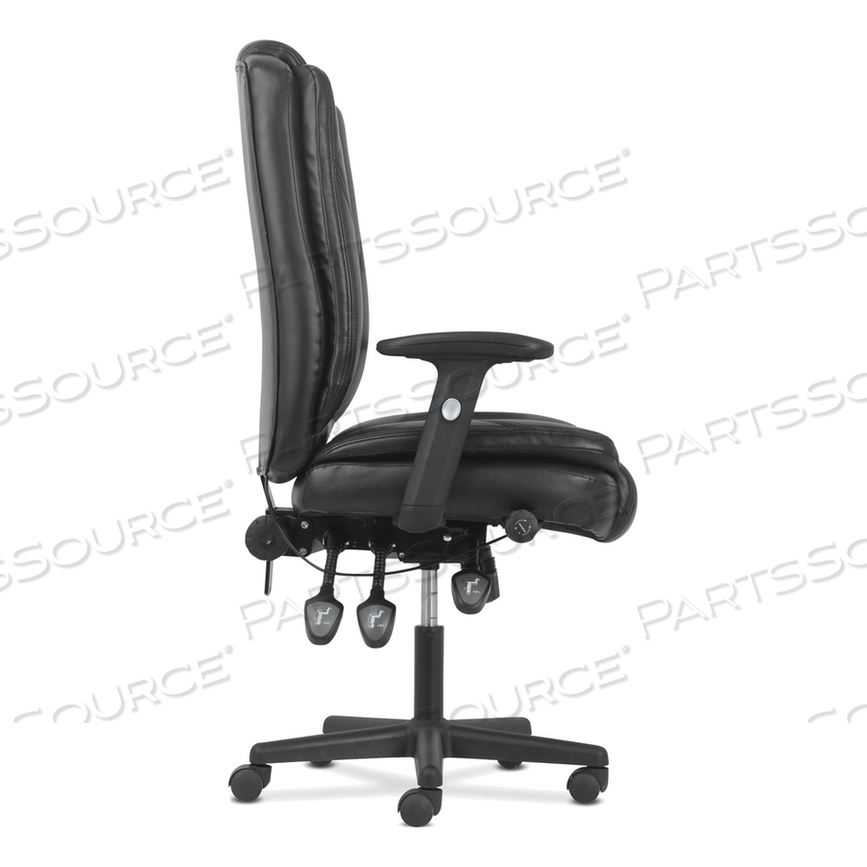 HIGH-BACK EXECUTIVE CHAIR, SUPPORTS UP TO 225 LB, 17" TO 20" SEAT HEIGHT, BLACK 