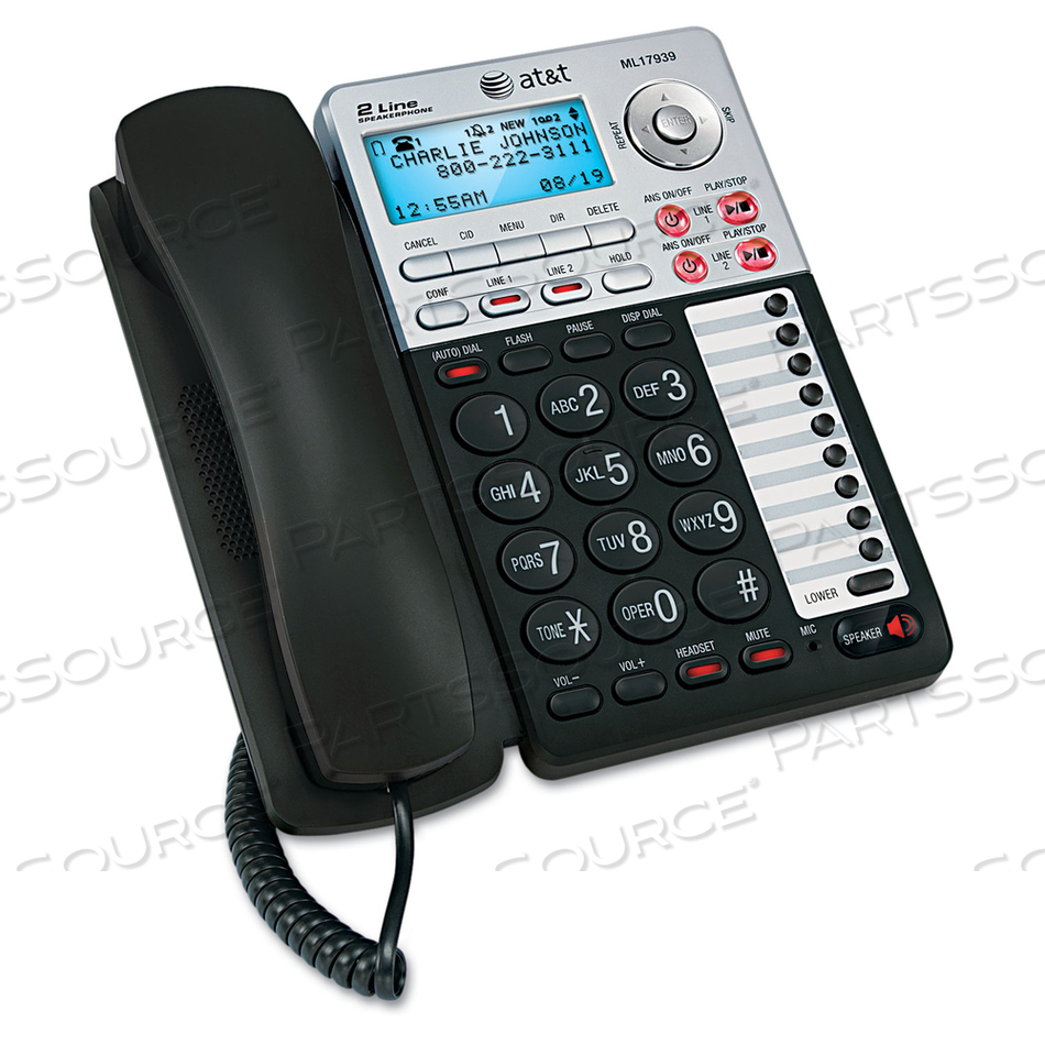 ML17939 TWO-LINE SPEAKERPHONE WITH CALLER ID AND DIGITAL ANSWERING SYSTEM by AT&T ML17939 TWO-LINE SPEAKERPHONE WITH CALLER ID AND DIGITAL ANSWERING SYSTEM by AT&T