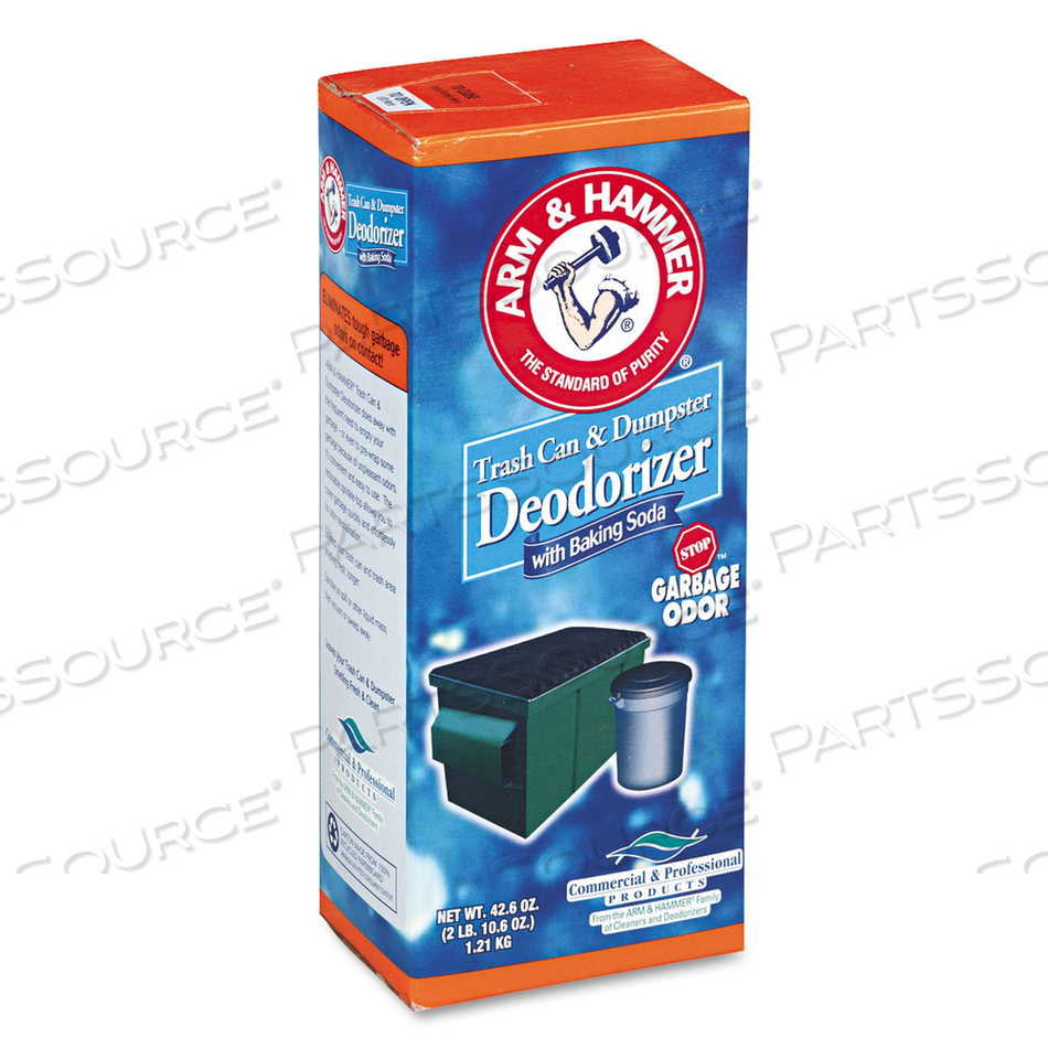 TRASH CAN AND DUMPSTER DEODORIZER, SPRINKLE TOP, ORIGINAL, 42.6 OZ POWDER by Arm And Hammer