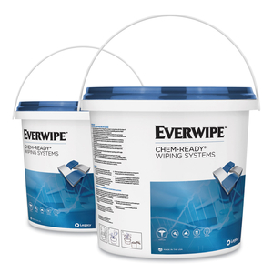 CHEM-READY WIPING SYSTEM BUCKET, 7.13 X 7.13 X 7, WHITE, 5/CARTON by Everwipe