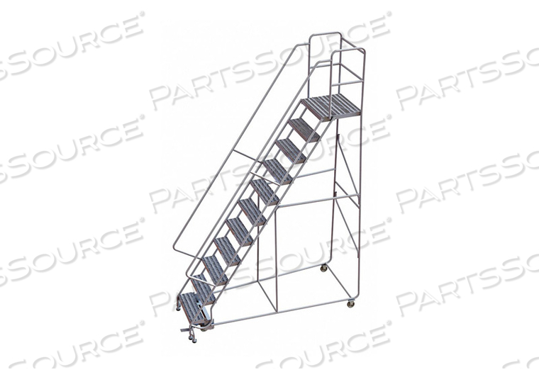 ROLLING LADDER 11 STEP ALUMINUM RIBBED by Tri-Arc ROLLING LADDER 11 STEP ALUMINUM RIBBED by Tri-Arc