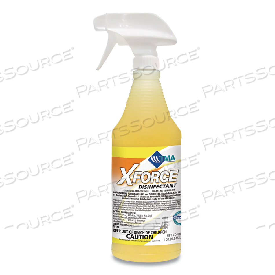 X-FORCE DISINFECTANT, 32 OZ SPRAY BOTTLE, 6/CARTON 