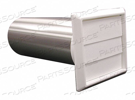 DRYER VENT HOOD ASMBLY LOUVERED 4 WHITE 