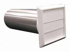 DRYER VENT HOOD ASMBLY LOUVERED 4 WHITE by Jones Stephens
