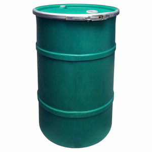 55 GALLON PLASTIC DRUM SS-OH-55 - OPEN HEAD WITH BUNG COVER - LEVER LOCK - GREEN by US Roto Molding