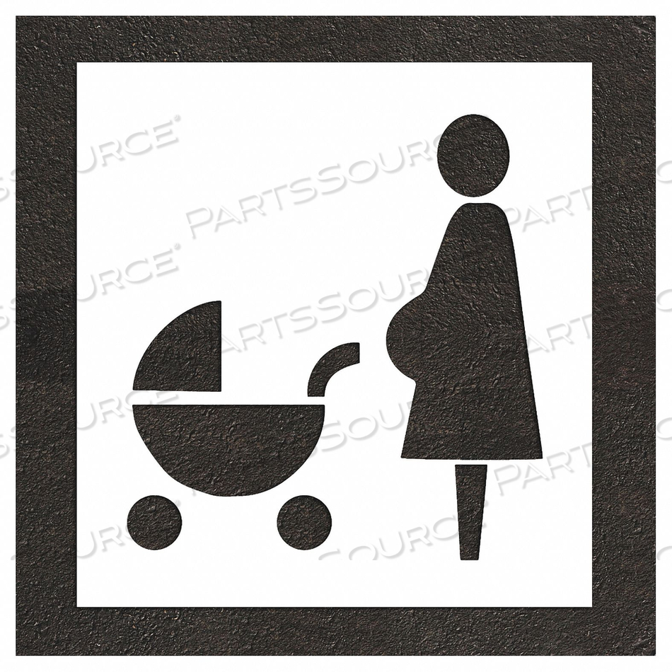 PAVEMENT STENCIL 44 H 41 W 0.125 THICK by RAE Products & Chemicals Corp.