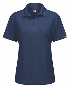 SHORT SLEEVE POLO WMN M NAVY POLYESTER by VF Imagewear, Inc.