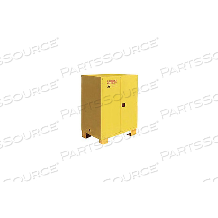FLAMMABLE CABINET W/LEGS, MANUAL CLOSE DOUBLE DOOR, 120 GAL., 59"WX34"DX69"H by Jamco