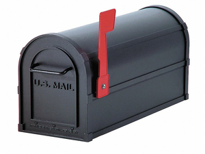 D0051 HEAVY DUTY MAILBOX BLACK 7.5X9.5X20.5 IN by Salsbury Industries