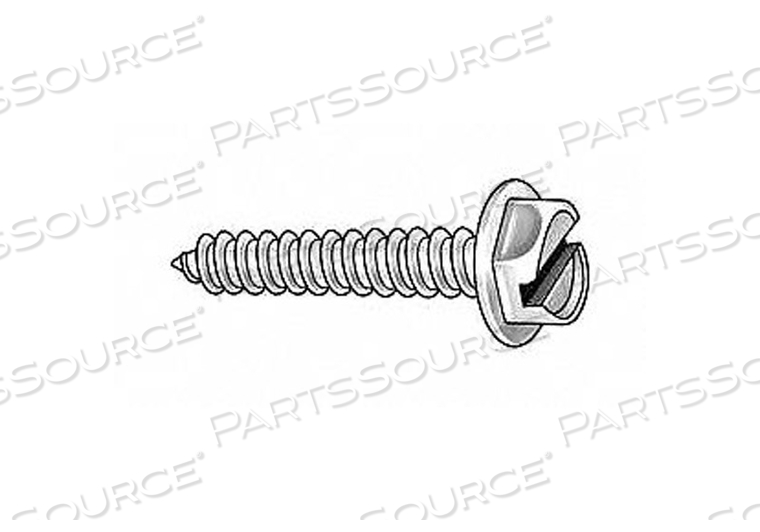 TAPPING SHEET METAL SCREW, #7 SIZE, 1/2 IN LG, STEEL, ZINC PLATED, HEX WASHER, SLOTTED, HEX by Fabory TAPPING SHEET METAL SCREW, #7 SIZE, 1/2 IN LG, STEEL, ZINC PLATED, HEX WASHER, SLOTTED, HEX by Fabory