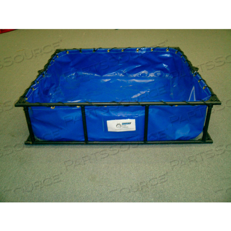 STEEL FRAME PVC DECONTAMINATION POOL STFDP-44 - 22 OZ. THICKNESS 48X44X12 - 110 GAL. BLACK by Husky Portable Containment STEEL FRAME PVC DECONTAMINATION POOL STFDP-44 - 22 OZ. THICKNESS 48X44X12 - 110 GAL. BLACK by Husky Portable Containment