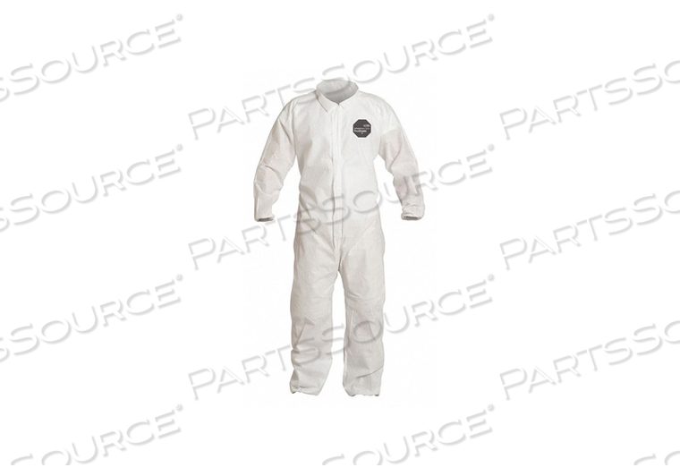H3332 COLLARED COVERALL ELASTIC WHITE M PK25 by DuPont H3332 COLLARED COVERALL ELASTIC WHITE M PK25 by DuPont