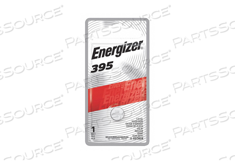 BATTERY, BUTTON CELL, 395, SILVER OXIDE, 1.5V, 50 MAH by Energizer