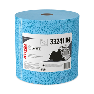 OIL, GREASE AND INK CLOTHS, JUMBO ROLL, 9.8 X 12.2, BLUE, 717/ROLL by WypAll