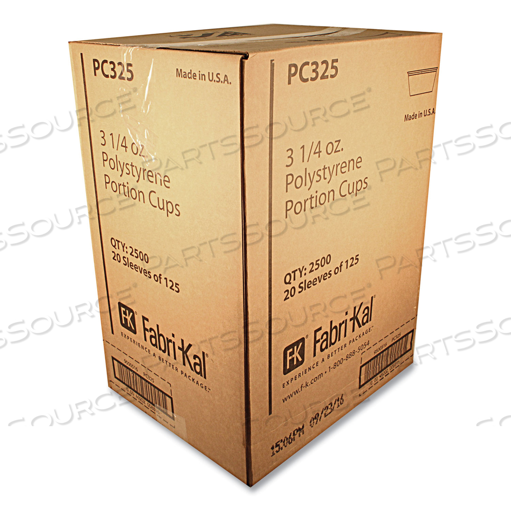 PORTION CUPS, 3.25 OZ, TRANSLUCENT, 125/SLEEVE by Fabrikal PORTION CUPS, 3.25 OZ, TRANSLUCENT, 125/SLEEVE by Fabrikal