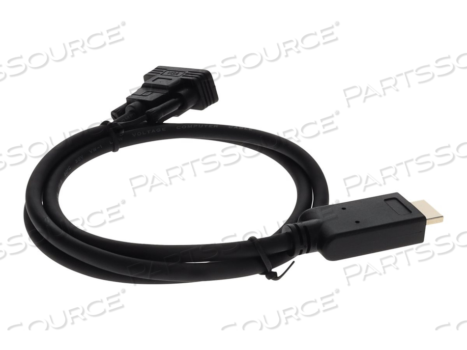 ADDON, ADAPTER CABLE, HDMI MALE TO HD-15 (VGA) MALE, 6 FT, BLACK, 1920 X 1200 (WUXGA) SUPPORT by ADDON ADDON, ADAPTER CABLE, HDMI MALE TO HD-15 (VGA) MALE, 6 FT, BLACK, 1920 X 1200 (WUXGA) SUPPORT by ADDON
