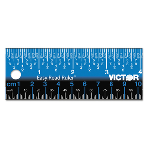 EASY READ STAINLESS STEEL RULER, STANDARD/METRIC, 18".25 LONG, BLUE by Victor Technology, LLC EASY READ STAINLESS STEEL RULER, STANDARD/METRIC, 18".25 LONG, BLUE by Victor Technology, LLC
