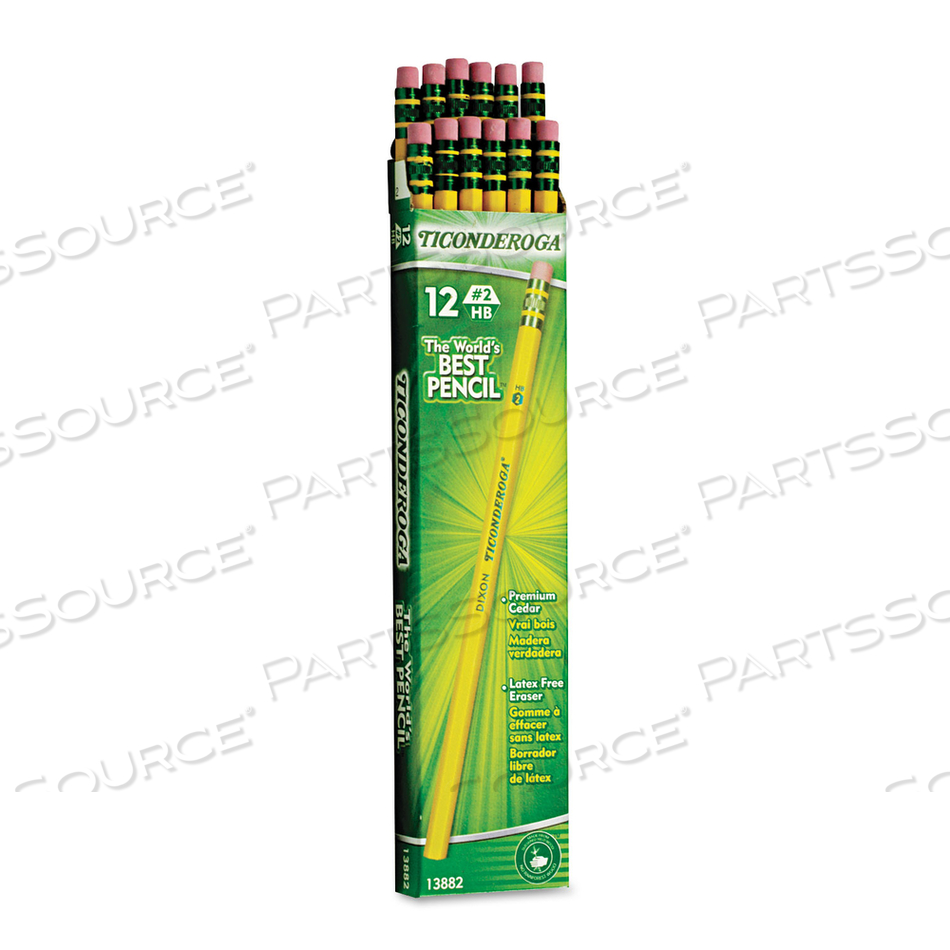 PENCILS, HB (#2), BLACK LEAD, YELLOW BARREL by Dixon Ticonderoga