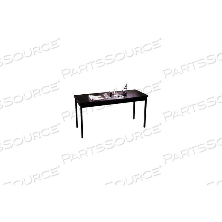 PLASTICS SCIENCE TABLE - CHEMICAL RESISTANT TOP - STEEL FRAME 42X72 