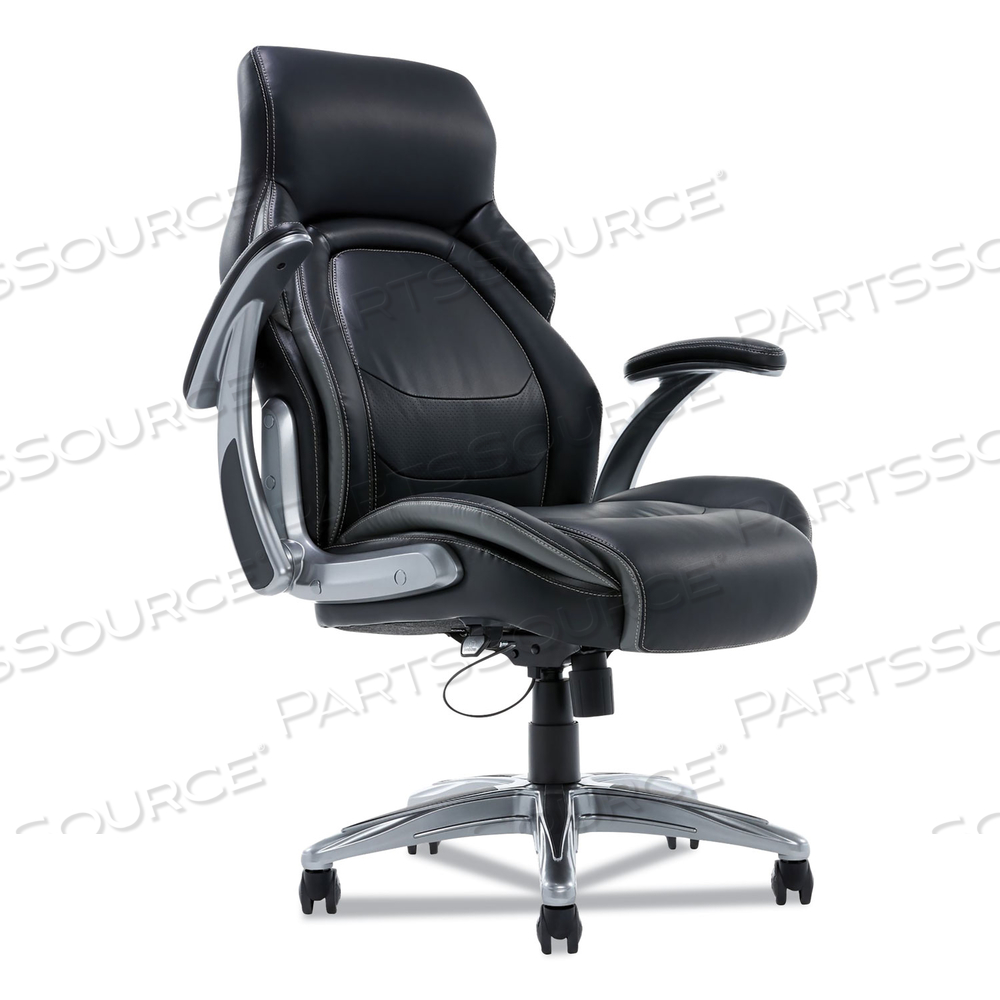 MANAGER CHAIR, SUPPORTS UP TO 275.6 LB, BLACK SEAT/BACK, SILVER BASE 