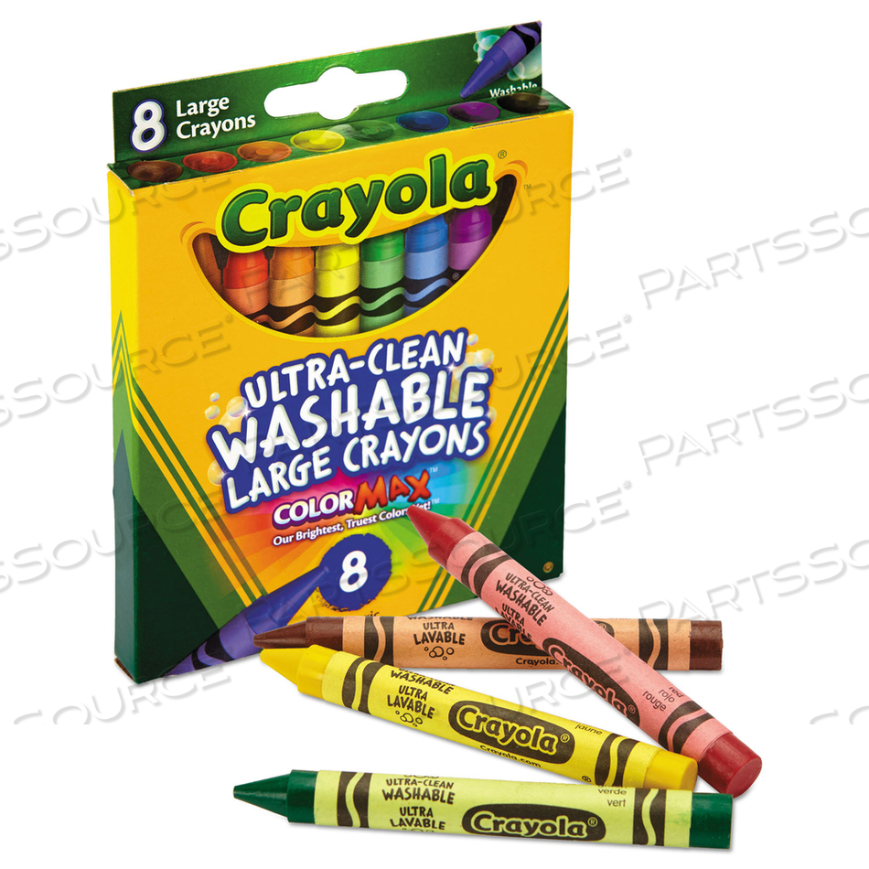ULTRA-CLEAN WASHABLE CRAYONS, LARGE by Crayola
