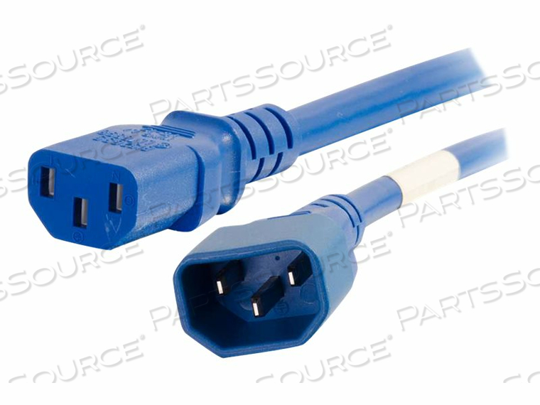 POWER CORD, 1 FT, 10 A, 250 V, IEC 320-C14 TO IEC 320-C13, BLUE by Legrand AV (C2G) POWER CORD, 1 FT, 10 A, 250 V, IEC 320-C14 TO IEC 320-C13, BLUE by Legrand AV (C2G)