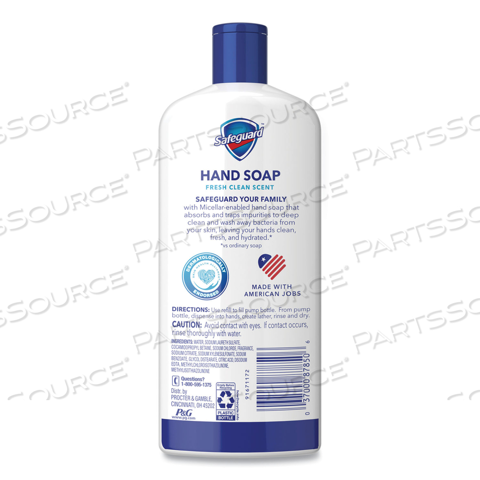 LIQUID HAND SOAP, FRESH CLEAN SCENT, 25 OZ BOTTLE, 4/CARTON 