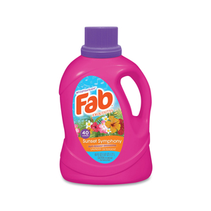 LAUNDRY DETERGENT LIQUID, SUNSET SYMPHONY (SUN KISSED BLOSSOMS), 40 LOADS, 60 OZ BOTTLE, 6/CARTON by Fab