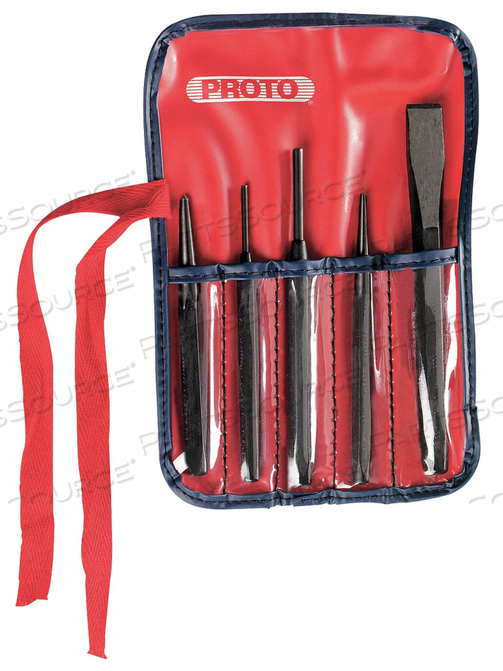 PUNCH AND CHISEL SET 5 PIECES STEEL by Proto
