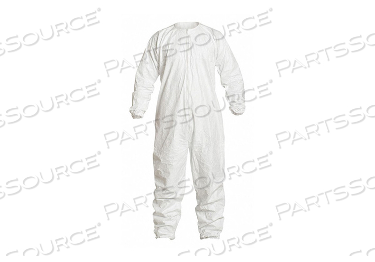COLLARED COVERALL ELASTIC WHITE L PK25 by DuPont COLLARED COVERALL ELASTIC WHITE L PK25 by DuPont